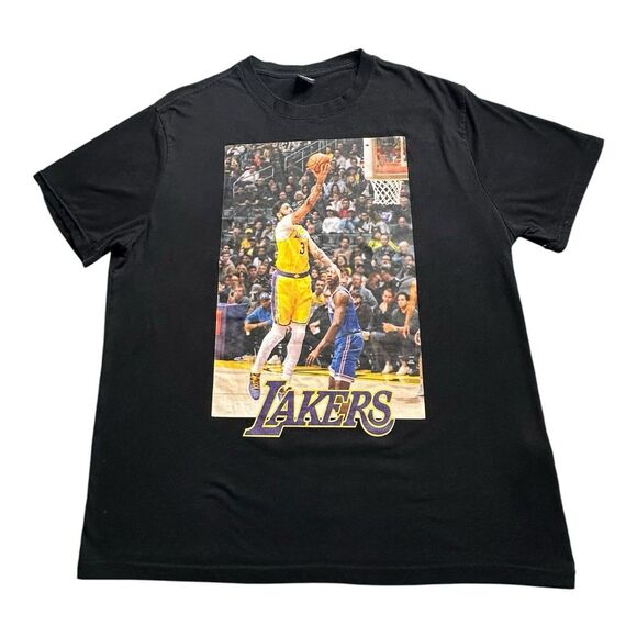Los‎ Angeles Lakers Basketball Tee Black LeBron James Ultra Game NBA T-Shirt L - Picture 1 of 10